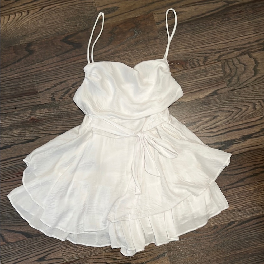 White Spaghetti Strap Romper